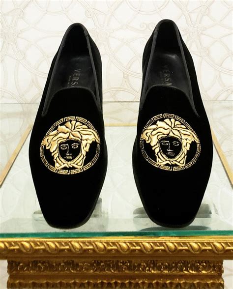 versace medusa loafers for sale|versace velvet loafers.